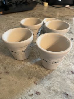 Longaberger Pottery Small Flower Pots