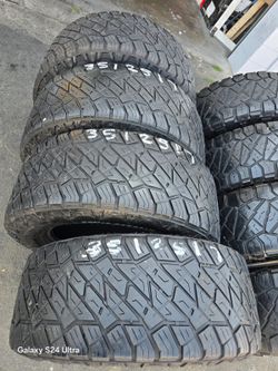 4 used  tires Lt35x12.50r20 Predador New Montain $250.00