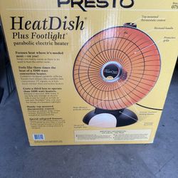 Electric Heater  Presto Heat Dish Plus Footlight 