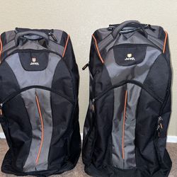 Jeep Roller Duffle Bags Grey And Black With Orange Trim Approx 3 Feet Long Excellent Condition