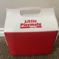 Vintage Little Playmate Red & White Cooler