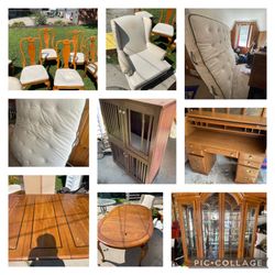 Free 🚨🚨$$$ Random Furniture Dining Table, Mattress, Chairs, China Cabinet