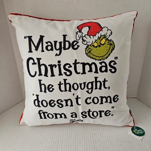 The Grinch Decorative Throw Pillow 
NEW 