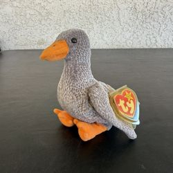 TY Beanie Baby Grey Goose Named Honks