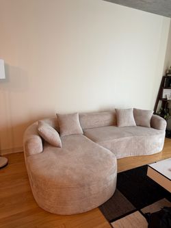 Cream beige sofa couch