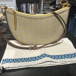 Tory Burch T Monogram Jacquard Mini Hobo Crossbody 