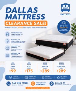 MATTRESS SALE‼️ TWIN / FULL/ QUEEN/ KING/ CK GOOD BRANDS✅ FINANCING AVAILABLE