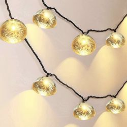 Decorative String Lights - Vintage String Lights 10FT Connectable Waterproof Outdoor String Lights for Bedroom Birthday Party. Silver