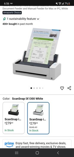 Scansnap ix3000 wireless scanner