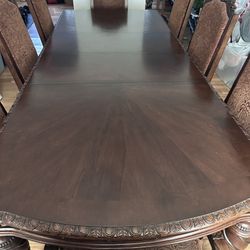  North Shore 9-pc Rectangular Leg Extension Table Set