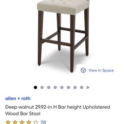 3 Tufted Bar Stools 