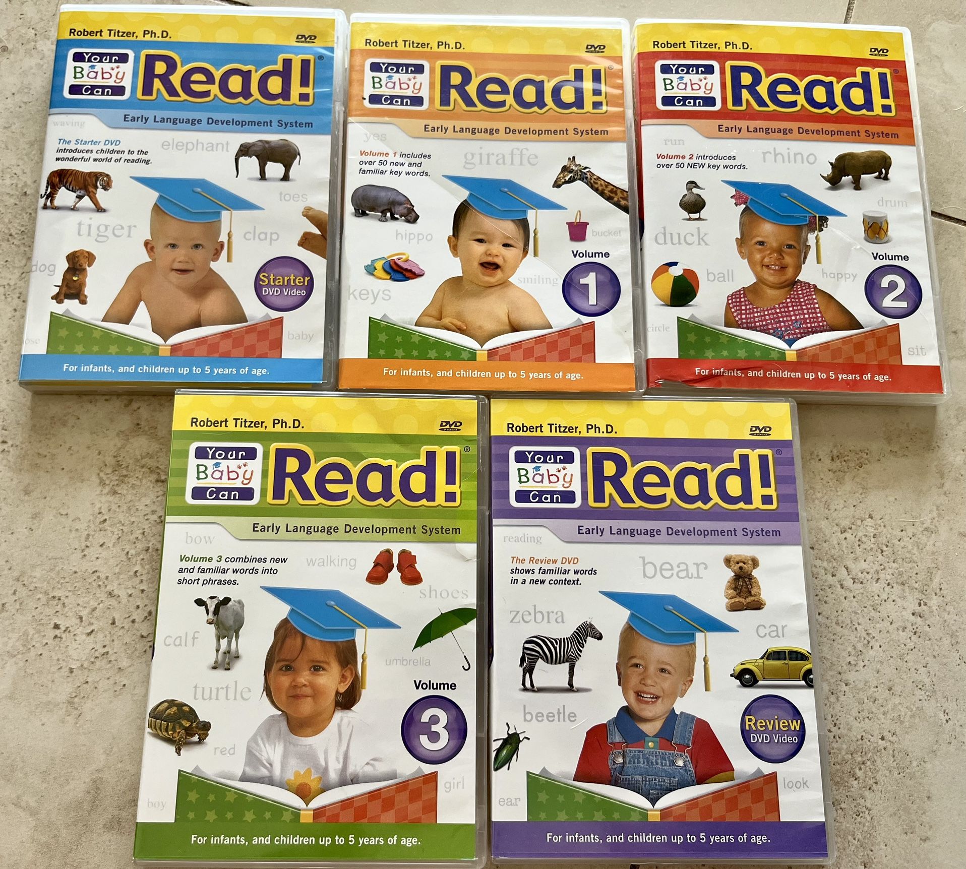 Your Baby Can Read Deluxe set 5 Dvds 