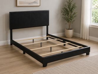 Black full size bed frame