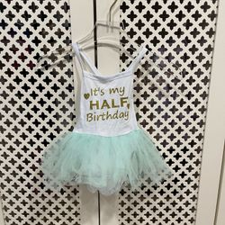 Kirei Sui Baby Half Birthday Tulle Tutu Bodysuit Dress Outfit Romper