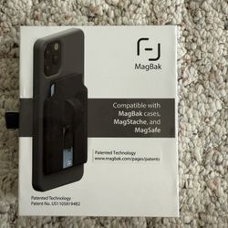 MagBak MagSafe Leather Wallet Saffiano Black