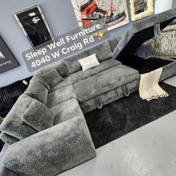 ✨️ Sectional Sofa Sleeper ✨️ Furniture Queen Bedrooms, Dining Avail 