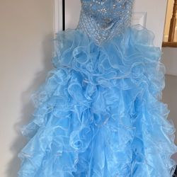 Gorgeous Sweet 16/Quinceanra Ball Gown - Beaded Strapless Ruffle Dress