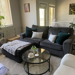 Couch And Matching Ottoman 