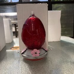 Glass Hummingbird Feeder 