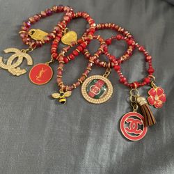 Set Of 5 Charmed Bracelets