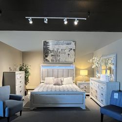 Grey 4PC King Bedroom Set