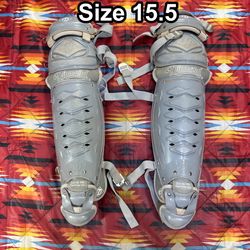 Diamond DLG-155 Pro Posi-Fit Size 15.5 Gray Baseball Knee Leg Guards Adjustable