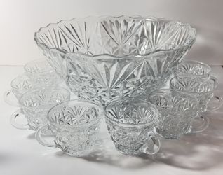 Vintage Anchor Hocking Arlington Punch Set