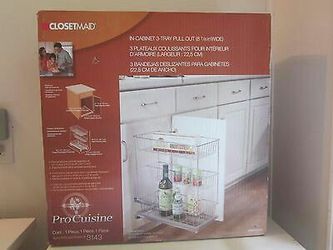 Closetmaid 3143 Pro Cuisine In-Cabinet 3 Tray Drawer Pull-Out Organizer