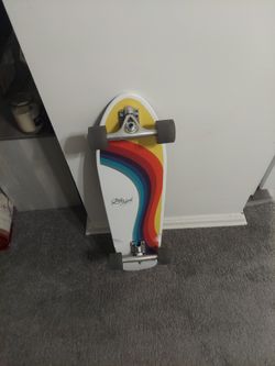  Long Island Longboards Cruiser – Retro Rainbow Design – Excellent Condition