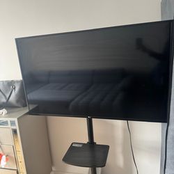 LG TV with stand on wheels