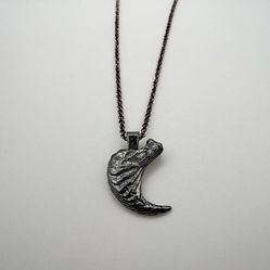 Oxidized Lynx Claw Necklace