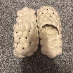 Cream white bubble slides