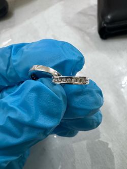 White Gold Diamond Channel Set Band Ring