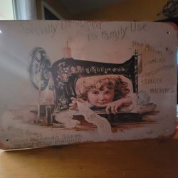 *NEW 8 X 10 SINGER SEWING MACHINE SIGN