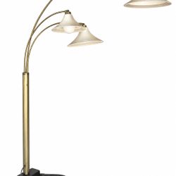 Vintage 3-Light Arc Floor Lamp – 90” Tall