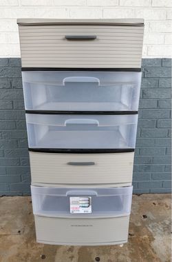 Sterilite 6 drawer wide organizer cart