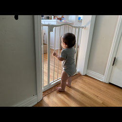 Toddleroo Baby Gate (46.8” Wide, 30" tall, warm white)