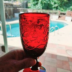 Ruby Red Fantasia Poinsettia Goblets