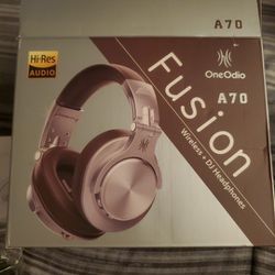 Oneodio Fusion Silver / Brown Wireless+ DJ Headphones. 