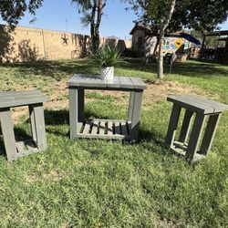 Solid Wood Indoor/outdoor Table and Stands