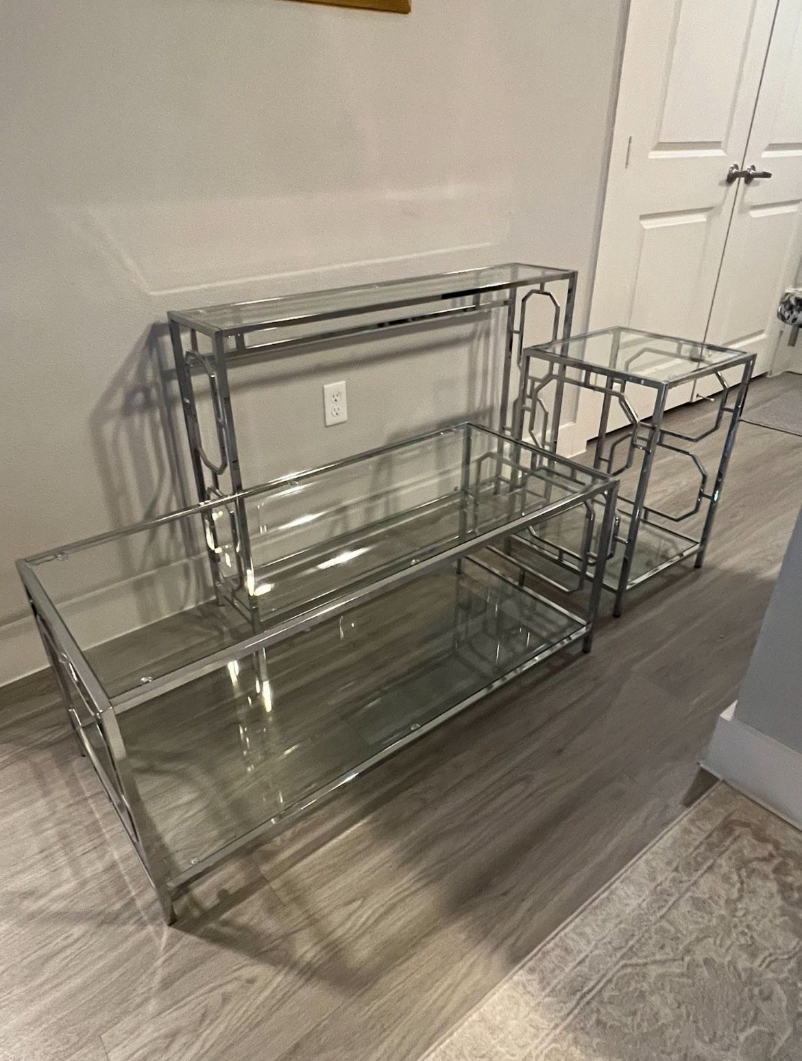 Set of 3 Coffee Table, Side Table & Console Table