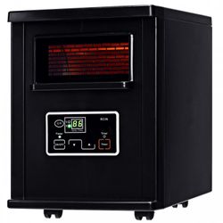Electric Portable Remote Infrared Heater Black