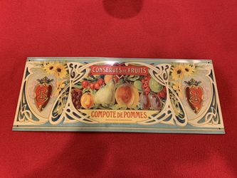 Metal, Vintage-Look Fruit Sign