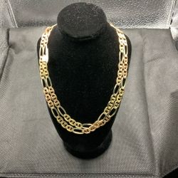 **14K Yellow Gold Figaro Link Chain Necklace – 20.1 DWT (31.3 Grams) Timeless Classic!**