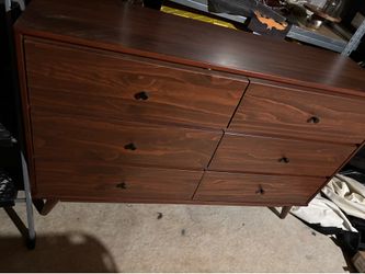 6 drawer dresser mid-century style