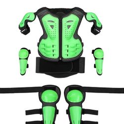 Kids Motorcycle Armor Vest Suit Body Dirt Bike Protective Gear Youth Chest Spine Protector Child Elbow Knee Pads for Outdoor Racing Riding Skating Sno