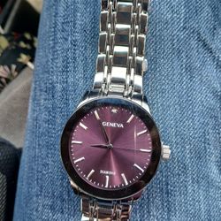 Black Geneva Diamond Watch 