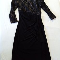 Black label dress With Lace Top