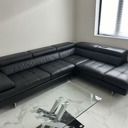 Section Leather Couch Like Brand New
