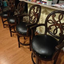4 Counter Top Bar Stools Chairs Barstools 24"